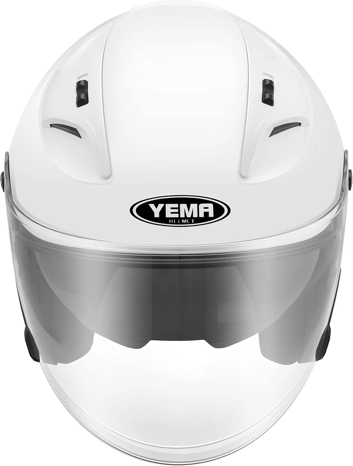 Motorcycle Open Face Helmet YEMA YM-637 DOT Approved 3/4 Half Helmet with Sun Visor for Adult Men Women