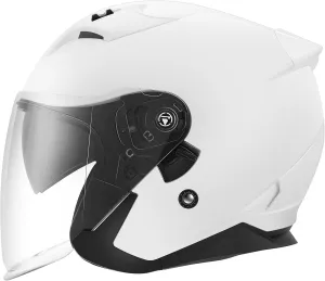 Motorcycle Open Face Helmet YEMA YM-637 DOT Approved 3/4 Half Helmet with Sun Visor for Adult Men Women