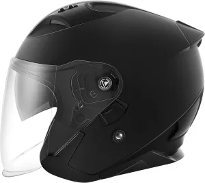 Motorcycle Open Face Helmet YEMA YM-637 DOT Approved 3/4 Half Helmet with Sun Visor for Adult Men Women