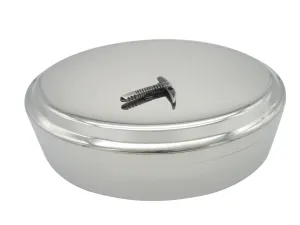 Mountain Climber Ice Axe Pendant Oval Trinket Jewelry Box