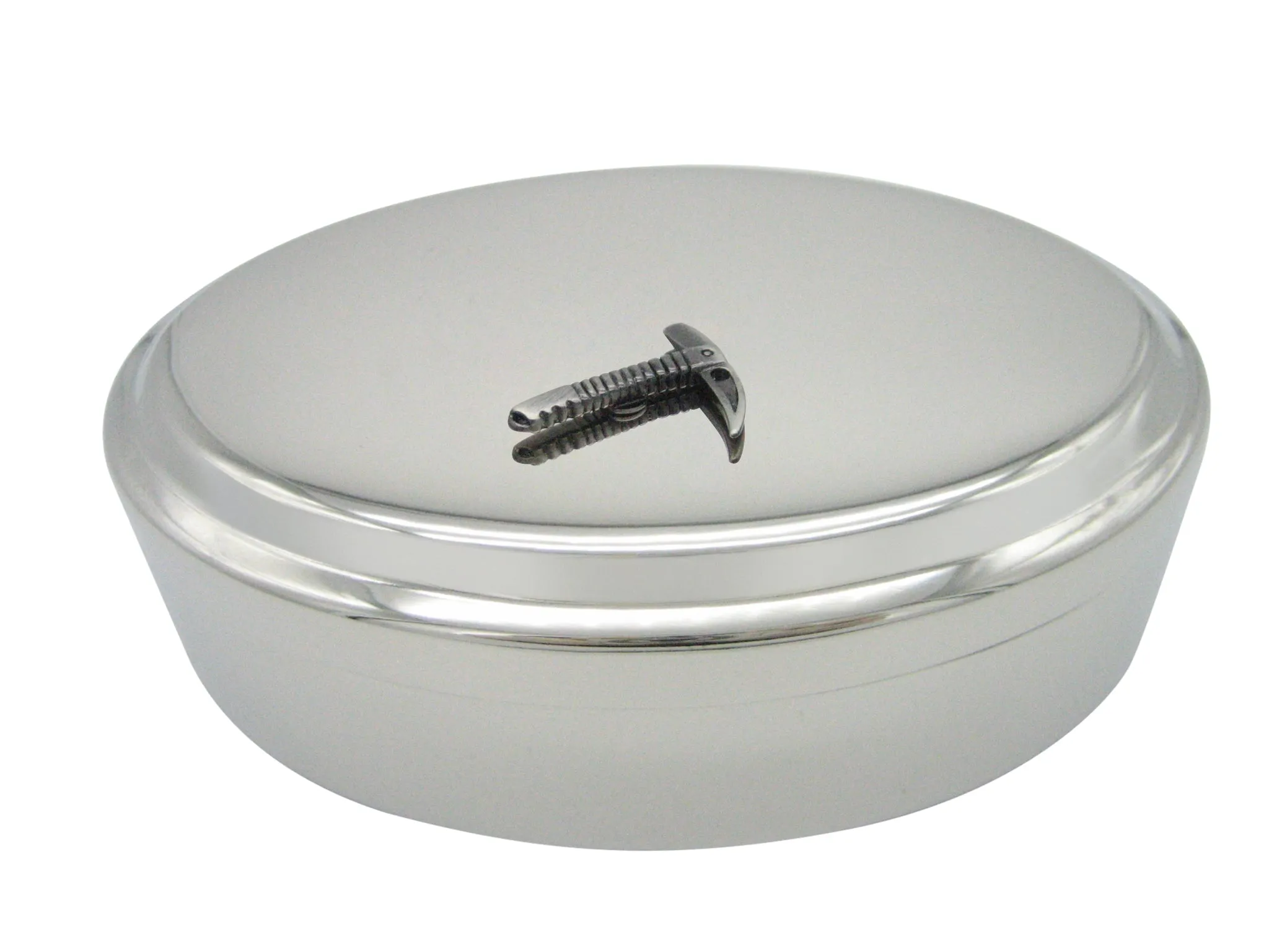 Mountain Climber Ice Axe Pendant Oval Trinket Jewelry Box