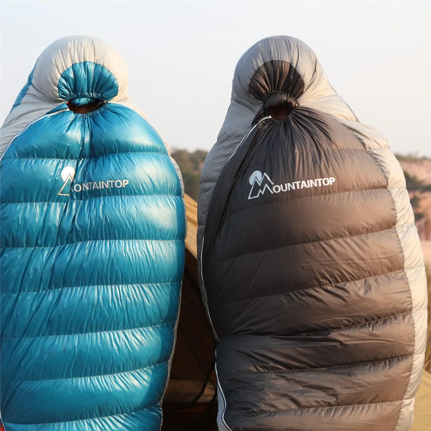 Mountaintop Down Sleeping Bag, 15F 650 Fill Power - Ultralight Compact Portable Hiking Camping Sleeping Bag with Compression Sack for Adults, Teens