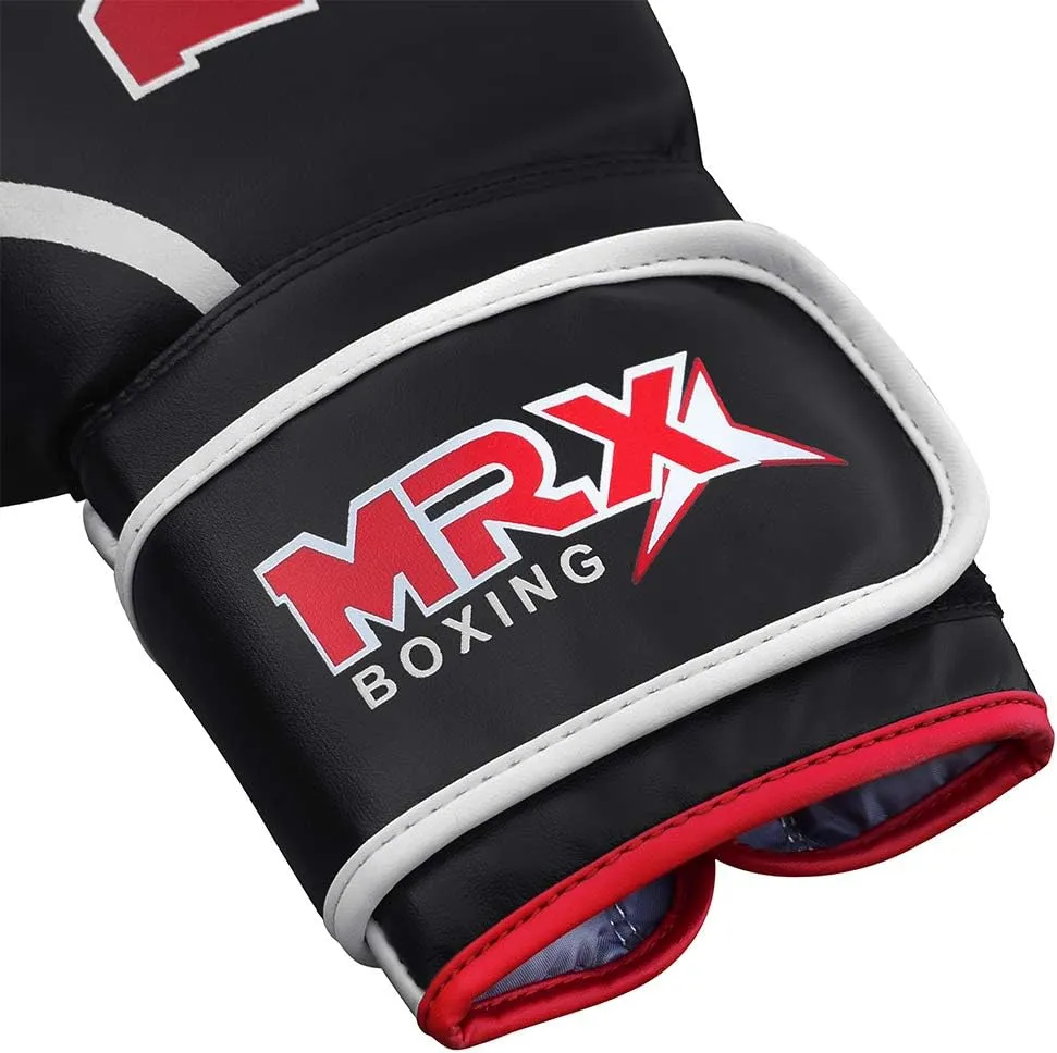 MRX Boxing Gloves Fighting Training Combat Train Workout Sparring Grappling Durable Light Weight Adult Punch Bag Glove Muay Thai Punching Mitts Kickboxing MMA Gloves Men and Women