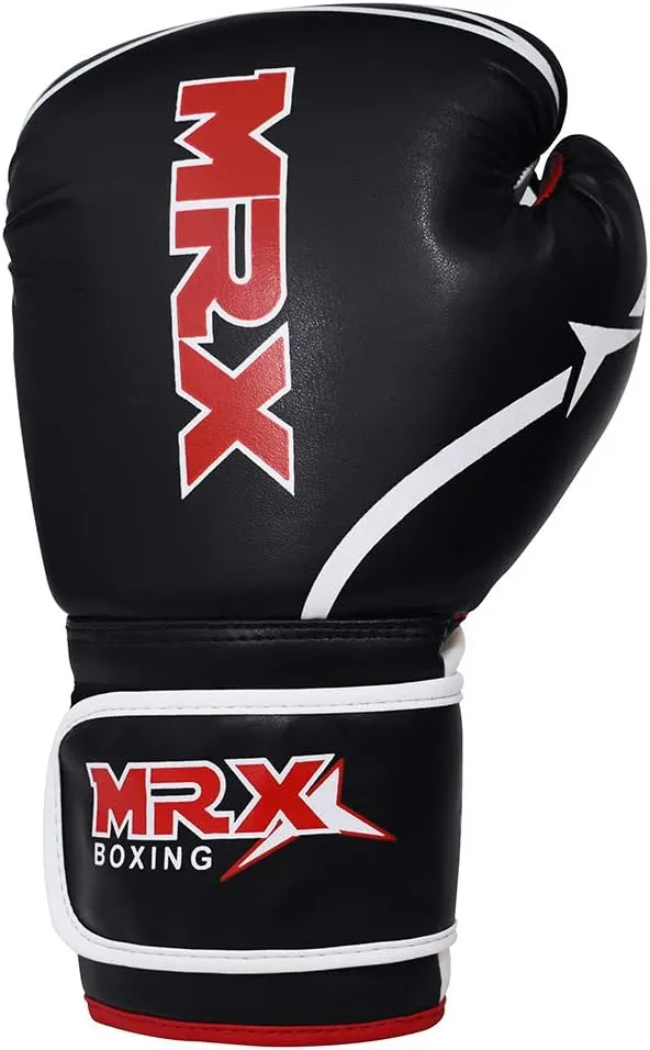 MRX Boxing Gloves Fighting Training Combat Train Workout Sparring Grappling Durable Light Weight Adult Punch Bag Glove Muay Thai Punching Mitts Kickboxing MMA Gloves Men and Women