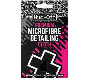 Muc-Off Microfiber Detailing Cloth - Compact Cleaning Cloth for Bicycle and Motorcycle Care - Polishing Cloth for Helmets, Visors and Goggles, Black