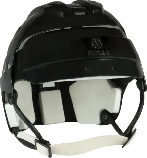 MyLec Pro Helmet with Chin Strap, Lightweight & Durable, High-Impact Plastic, Roller Hockey with Ventilation & Adjustable Elastic Straps, Secure Fit, 1/2" Foam Padding (Black)