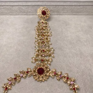 Nadia Hand Harness - Maroon/Pink