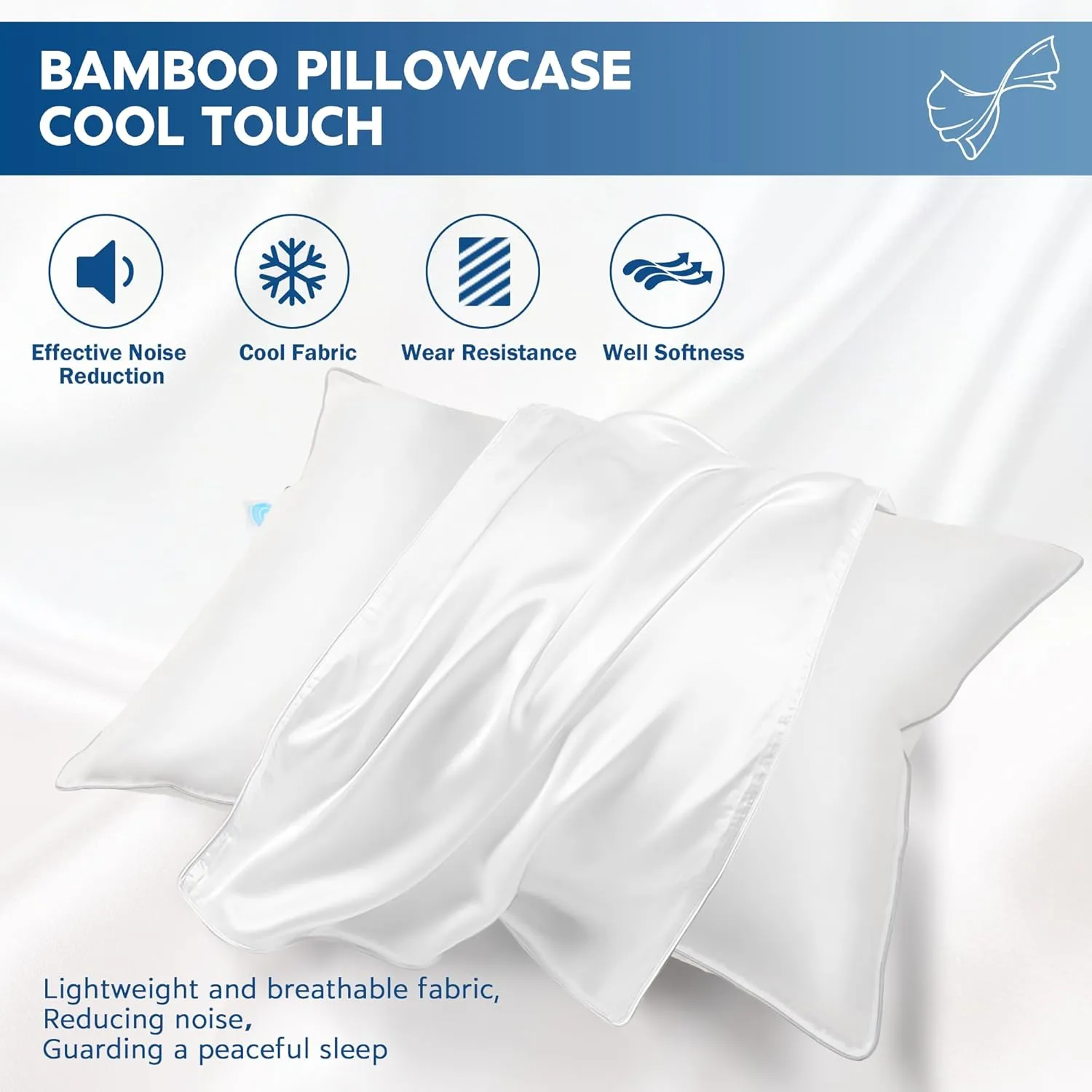 Natural Goose Down Pillows: Luxury Hotel Bed Pillow with 750 Fill Power, White Goose Down Sleeping Pillow with Pillowcase, Soft Pillow for Back, Side, Stomach Sleepers - 1 Pack, Queen (20" x 30")