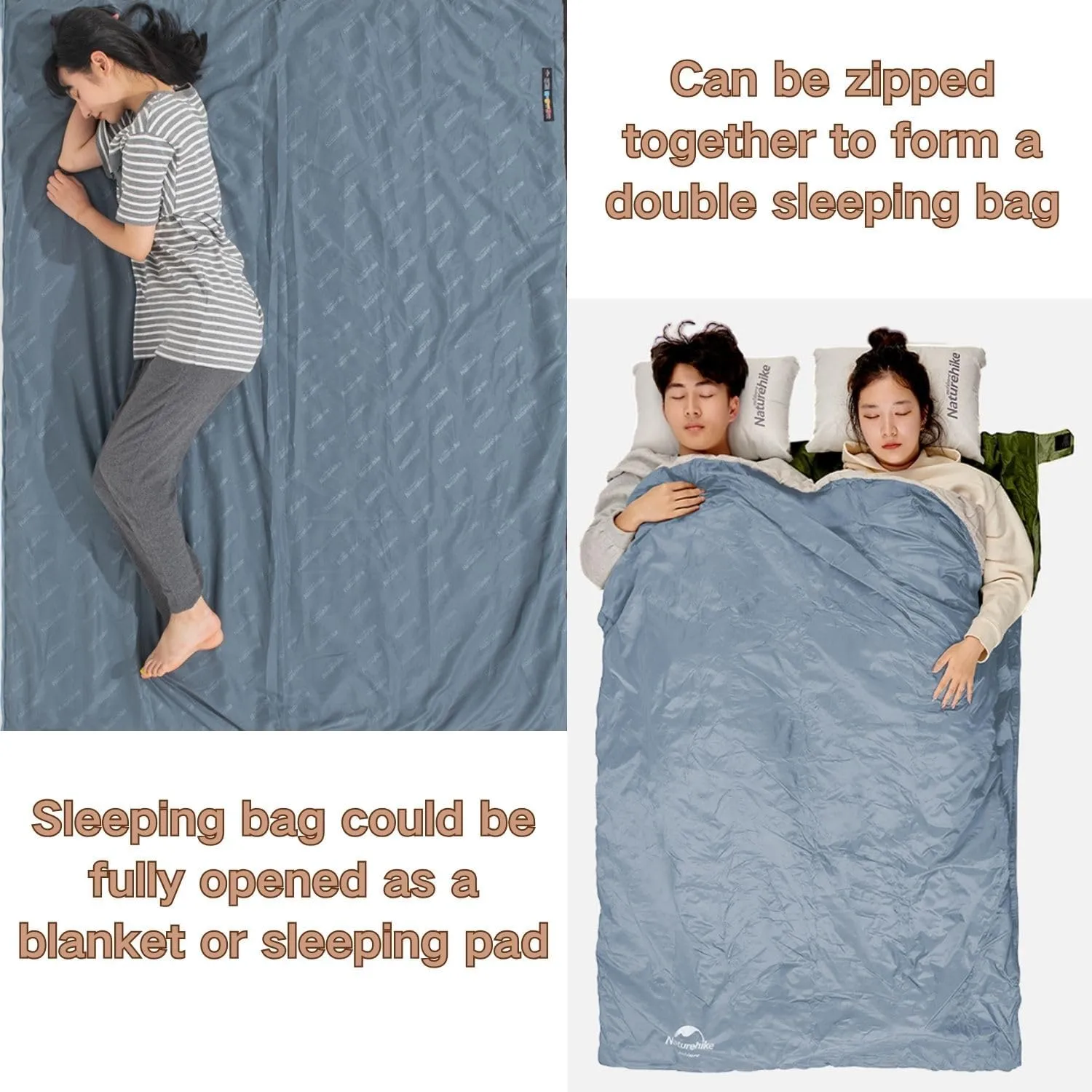 Naturehike Ultralight Sleeping Bag - Expandable Sleeping Bag 46°F-59°F for Adults Backpacking, Waterproof, Comfort with Compression Sack - Great for 3 Season Traveling Camping Hiking