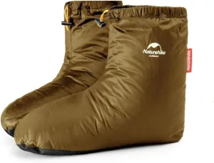 Naturehike Ultralight Winter Goose Down Booties, Camping Warm & Cozy Down Sleeping Socks for Men & Women, Down Filled Slipper Boots with Storage Bag