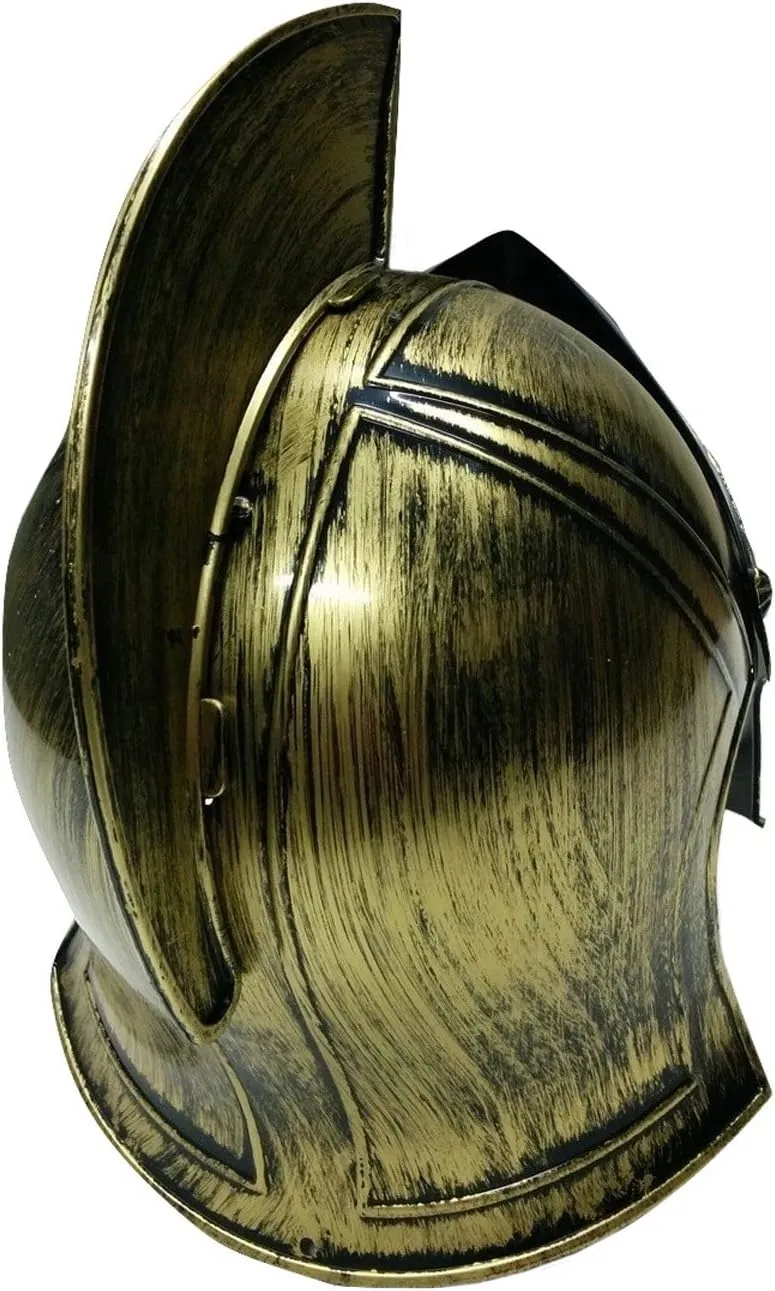Nicky Bigs Novelties - Adult Gladiator Helmet Spartan Costume Medieval Greek Athena Helmet with Folding Face Mask