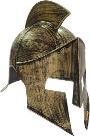 Nicky Bigs Novelties - Adult Gladiator Helmet Spartan Costume Medieval Greek Athena Helmet with Folding Face Mask