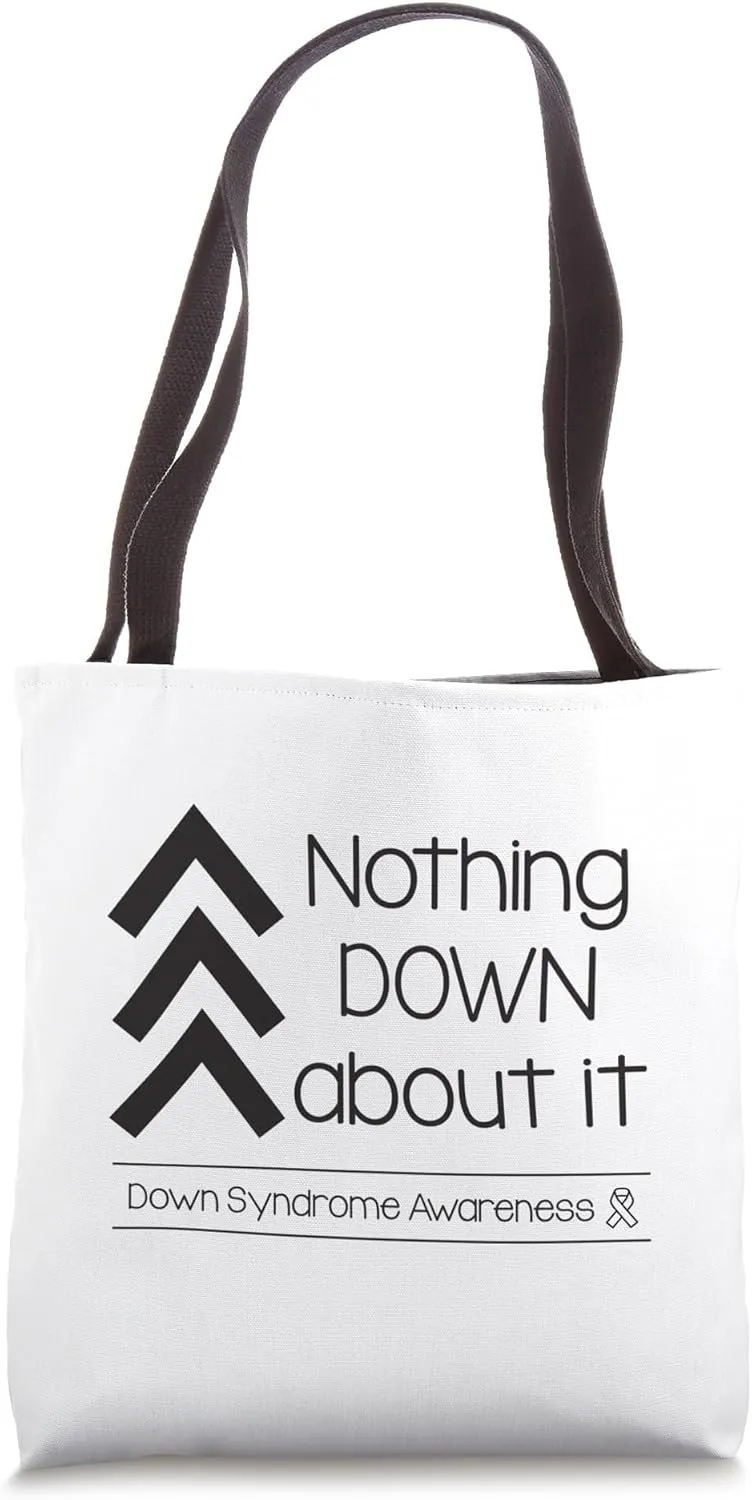 Nothing Down about it - black letters Tote Bag