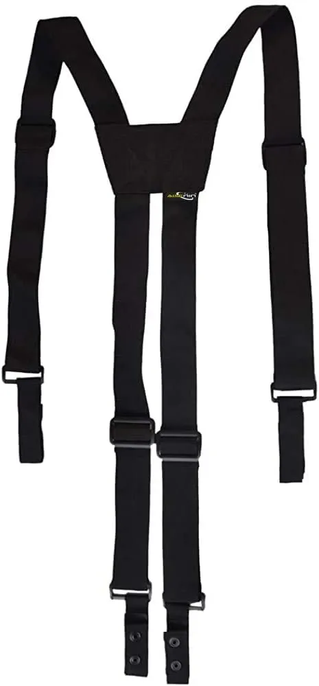 Nylon Police Suspenders for Duty Belt, Tactical Duty Belt Harness For Duty Belt, 4 Loop Attachment,Black