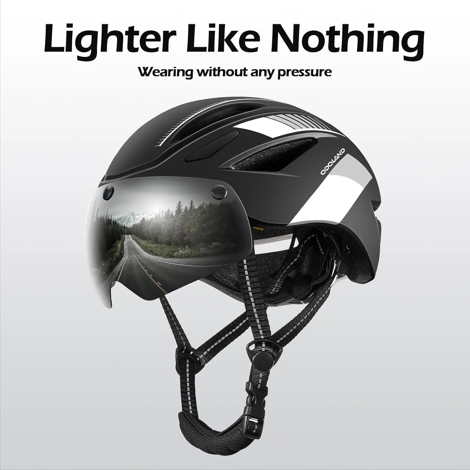 Odoland Adults Bike Helmet with Removable Magnetic Sun Visor, Adjustable Dial Fit Bicycle Cycling Helmet for Mountain Road Bike, Certified Lightweight MTB Ebike Helmet for Men Women