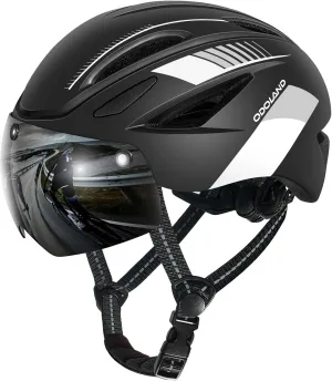 Odoland Adults Bike Helmet with Removable Magnetic Sun Visor, Adjustable Dial Fit Bicycle Cycling Helmet for Mountain Road Bike, Certified Lightweight MTB Ebike Helmet for Men Women