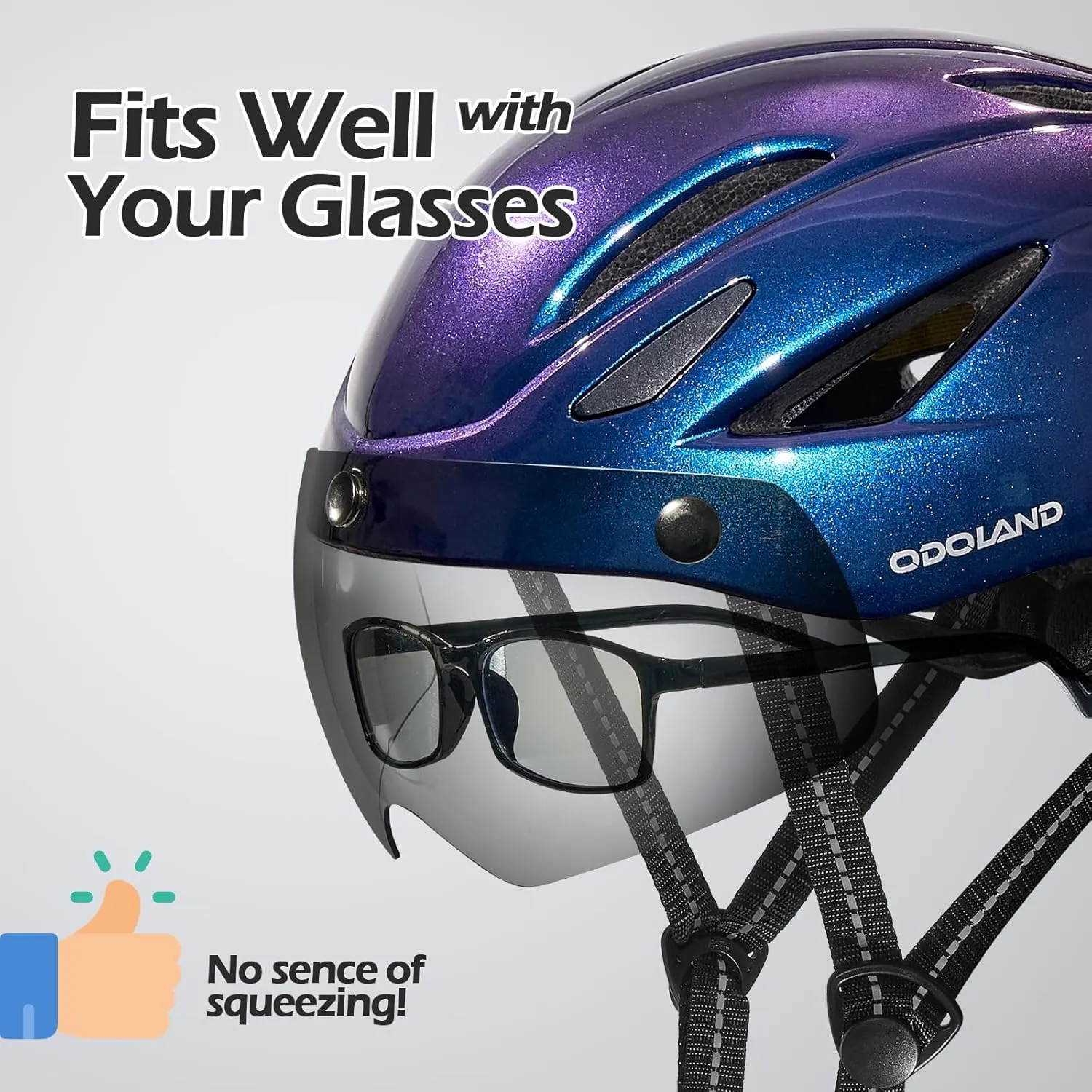 Odoland Adults Bike Helmet with Removable Magnetic Sun Visor, Adjustable Dial Fit Bicycle Cycling Helmet for Mountain Road Bike, Certified Lightweight MTB Ebike Helmet for Men Women