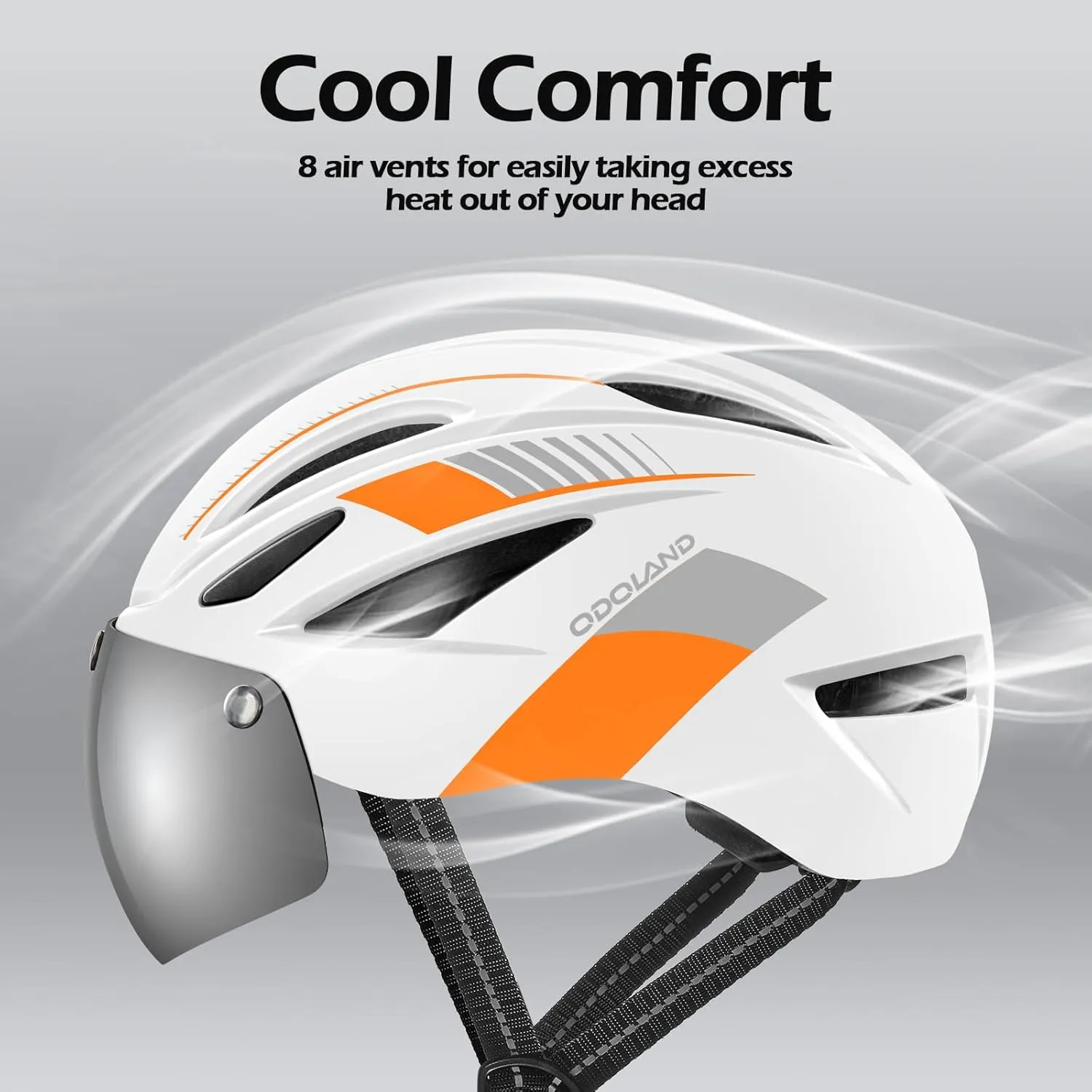 Odoland Adults Bike Helmet with Removable Magnetic Sun Visor, Adjustable Dial Fit Bicycle Cycling Helmet for Mountain Road Bike, Certified Lightweight MTB Ebike Helmet for Men Women