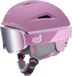 Odoland Ski Helmet, Snowboard Helmet with Ski Goggles, Audio Compatible, Shockproof, Windproof, Snow Sports Helmet and Protective Glasses for Men Women Youth