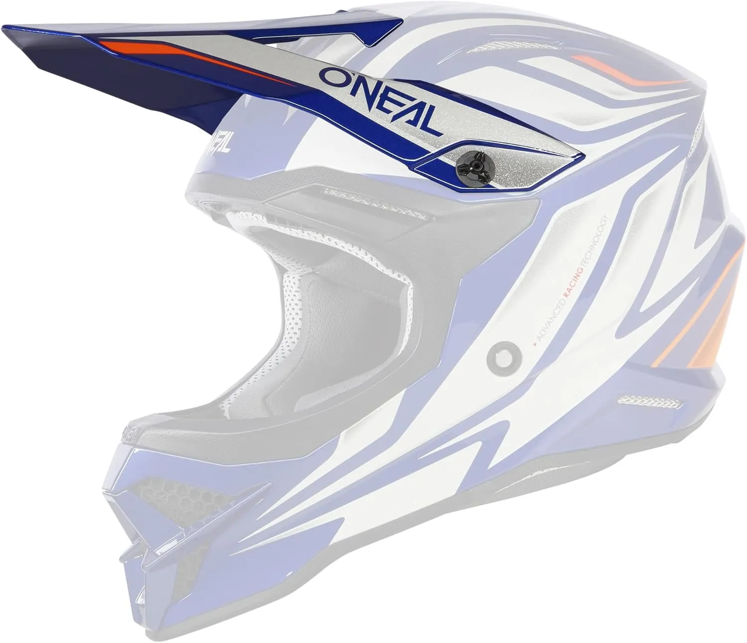 O'NEAL 3 SRS Helmet Vertical Visor Blue/White, One Size