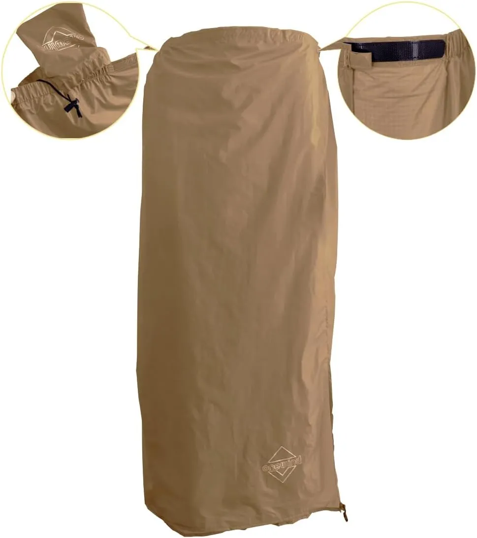 onewind Rain Skirt, Half Poncho Waterproof Ultralight Nylon Rain Kilt Windproof Rainwear Liner for Riding Camping Hiking