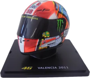OPO 10 - Helmet Scale 1/5 Valentino Rossi Moto GP Valencia Season 2011 - CR015