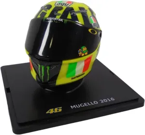 OPO 10 - Valentino Rossi Moto GP MUGELLO 1/5 Scale Helmet 2016 Season Compatible with Yamaha YZR-M1 - CR003