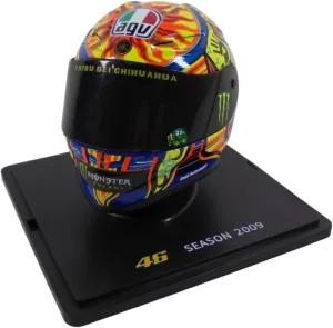 OPO 10 - Valentino Rossi Moto GP Season 2009 1/5 Scale Helmet Compatible with Yamaha YZR-M1 - CR006