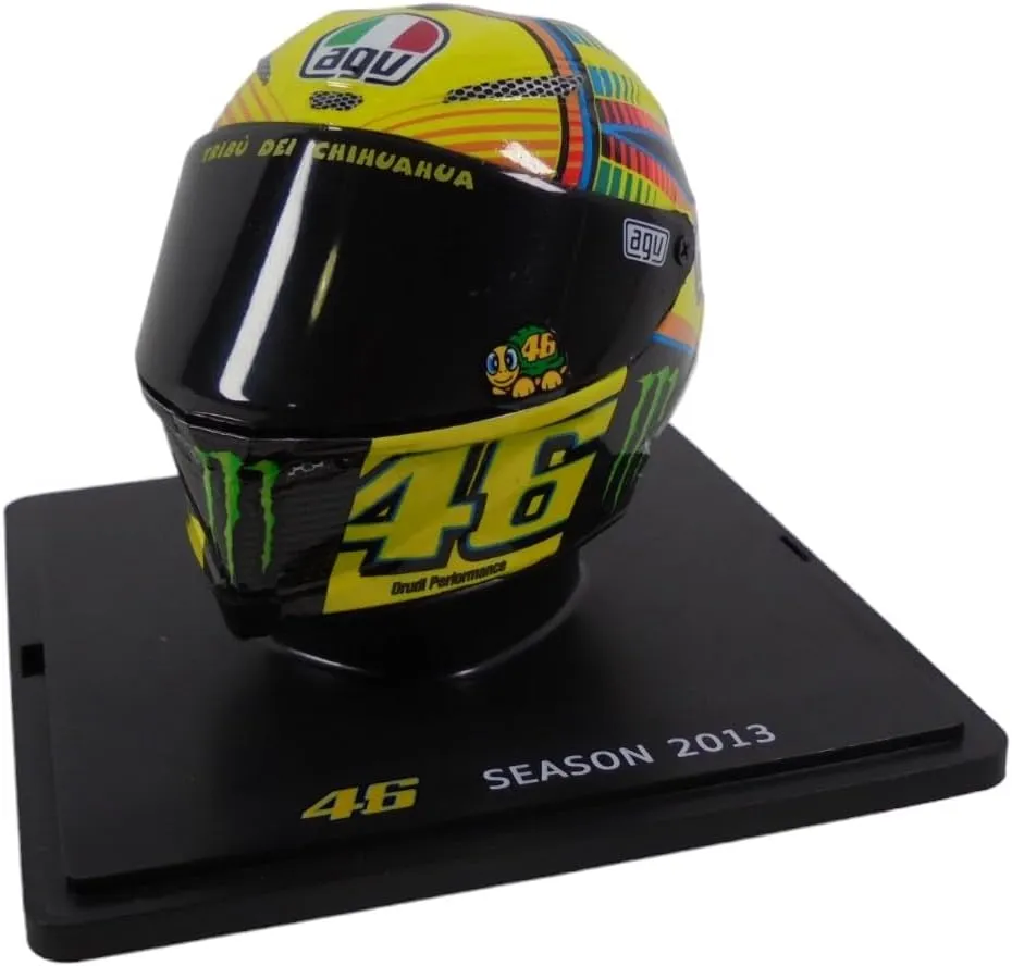 OPO 10 - Valentino Rossi Moto GP Season 2013 1/5 Scale Helmet Compatible with Yamaha YZR-M1 - CR010