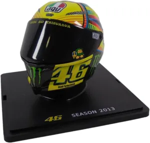 OPO 10 - Valentino Rossi Moto GP Season 2013 1/5 Scale Helmet Compatible with Yamaha YZR-M1 - CR010