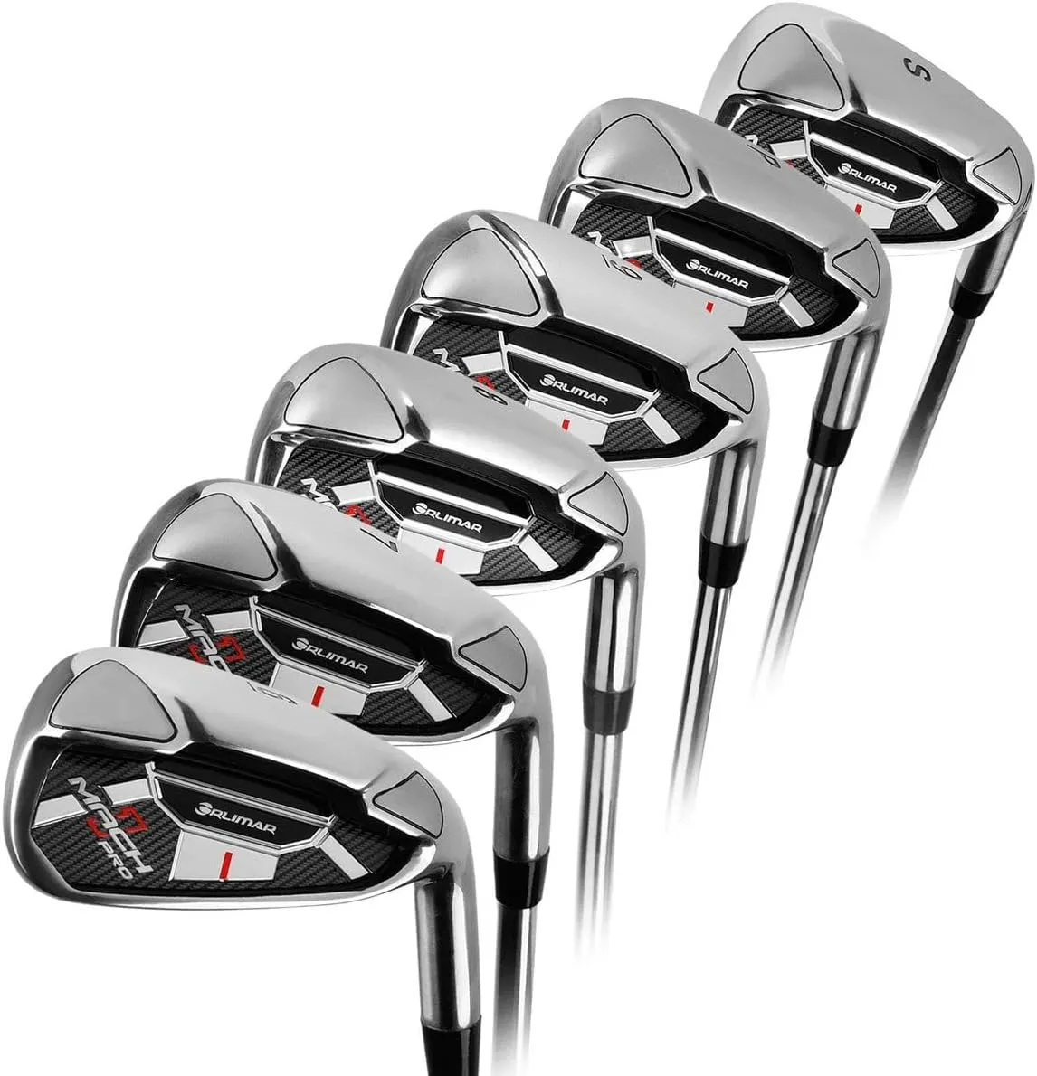 Orlimar Mach 1 Pro Men’s 14-Piece Complete Golf Club Sets with Titanium Driver, Stainless Fairway Wood, Hybrid, Irons (6-9, PW, SW), Mallet Putter, Stand Bag, 3 Headcovers