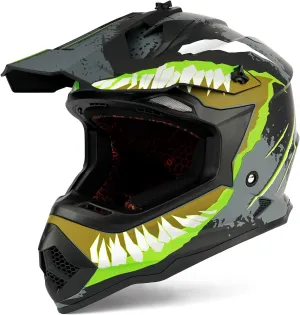 Orthrus Greyhound Off-Road Helmet: Ultimate Safety and Performance for Adult ATV, Motorcross, Dirt Bike, and Snowmobile Enthusiasts - Devour Yellow (Size M)