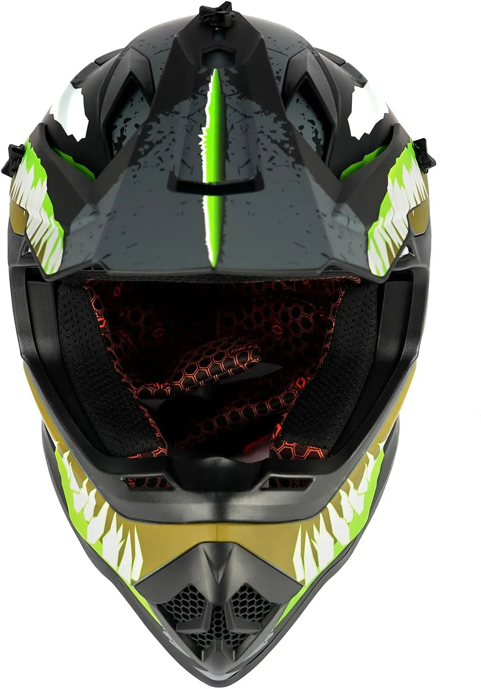 Orthrus Greyhound Off-Road Helmet: Ultimate Safety and Performance for Adult ATV, Motorcross, Dirt Bike, and Snowmobile Enthusiasts - Devour Yellow (Size M)