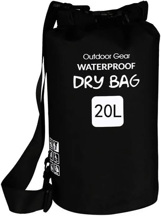 Outdoor Sports Dry Bag Sack, Waterproof 20L/25L/30L Heavy-Duty 500D Rollup Storage Pouch for Kayaking Boating Rafting Fishing Camping Swimming Canoeing Snowboarding