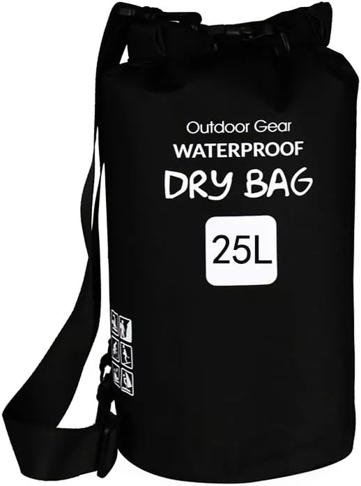 Outdoor Sports Dry Bag Sack, Waterproof 20L/25L/30L Heavy-Duty 500D Rollup Storage Pouch for Kayaking Boating Rafting Fishing Camping Swimming Canoeing Snowboarding