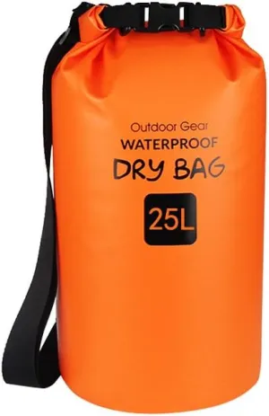 Outdoor Sports Dry Bag Sack, Waterproof 20L/25L/30L Heavy-Duty 500D Rollup Storage Pouch for Kayaking Boating Rafting Fishing Camping Swimming Canoeing Snowboarding