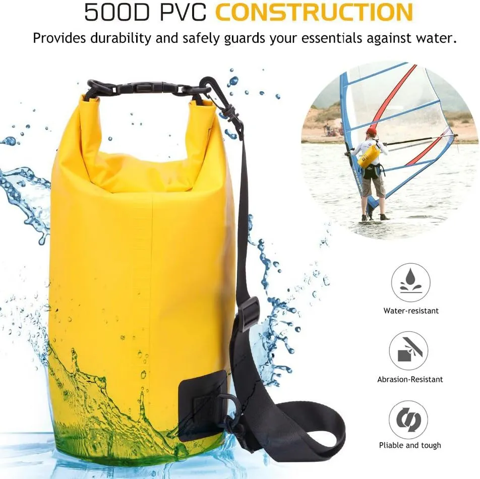 Outdoor Sports Dry Bag Sack, Waterproof 20L/25L/30L Heavy-Duty 500D Rollup Storage Pouch for Kayaking Boating Rafting Fishing Camping Swimming Canoeing Snowboarding