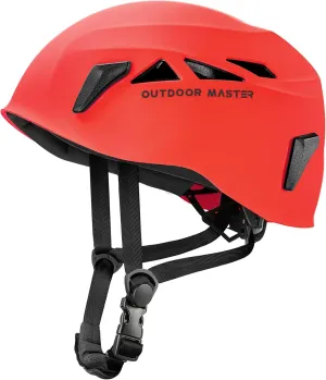 OutdoorMaster Climbing Helmet Rock Rescue Helmet Adjustable Lightweight Mountaineering Hiking Caving Helmet Adults Work Safety Helmet