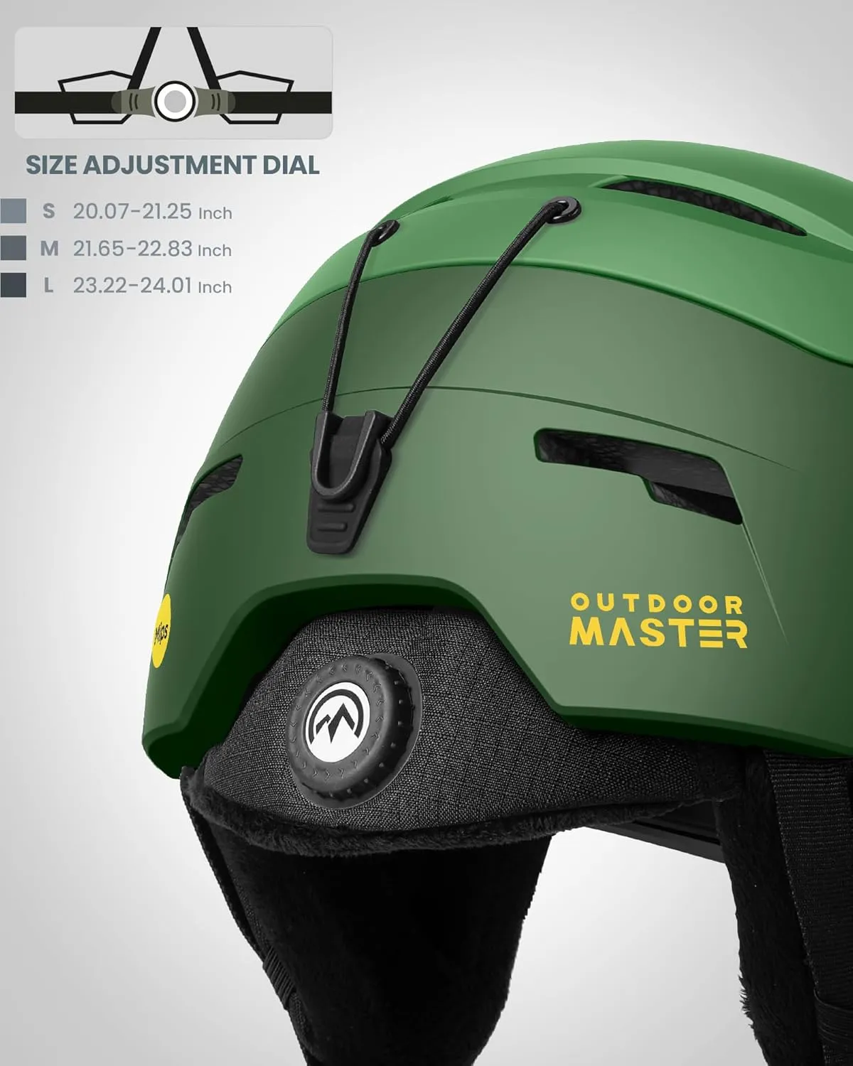 OutdoorMaster ELK MIPS Ski Helmet - Snow Sport Helmet Snowboard Helmet for Men Women & Youth