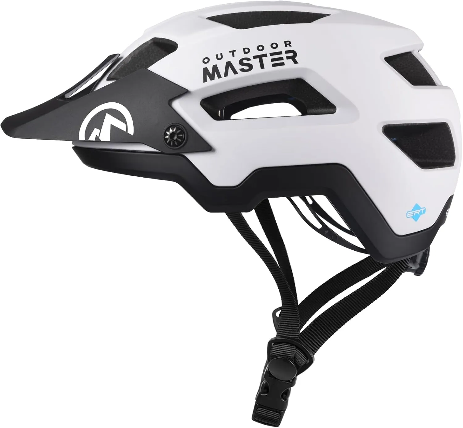 OutdoorMaster ERT Bike Helmet Adult Men and Women - Mountain Bike Helmet with Adjustable Sun Visor, 17 Vents, Removable/Washable Padding - Suitable for Mountain & Road Biking