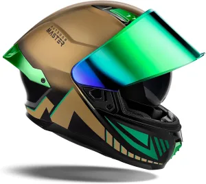 OutdoorMaster Full Face Dual Visor Adult Motorcycle Helmet for Motorbike Street Bike with Pinlock Ready DOT Approved