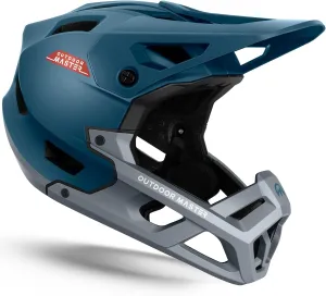 OutdoorMaster Full Face Mountain Bike Helmet for Men & Women-Two Removable Chin Pad Mountain Bike Helmet Grizzly, Ventilation Lightweight Racing Downhill DH BMX MTB Helmet
