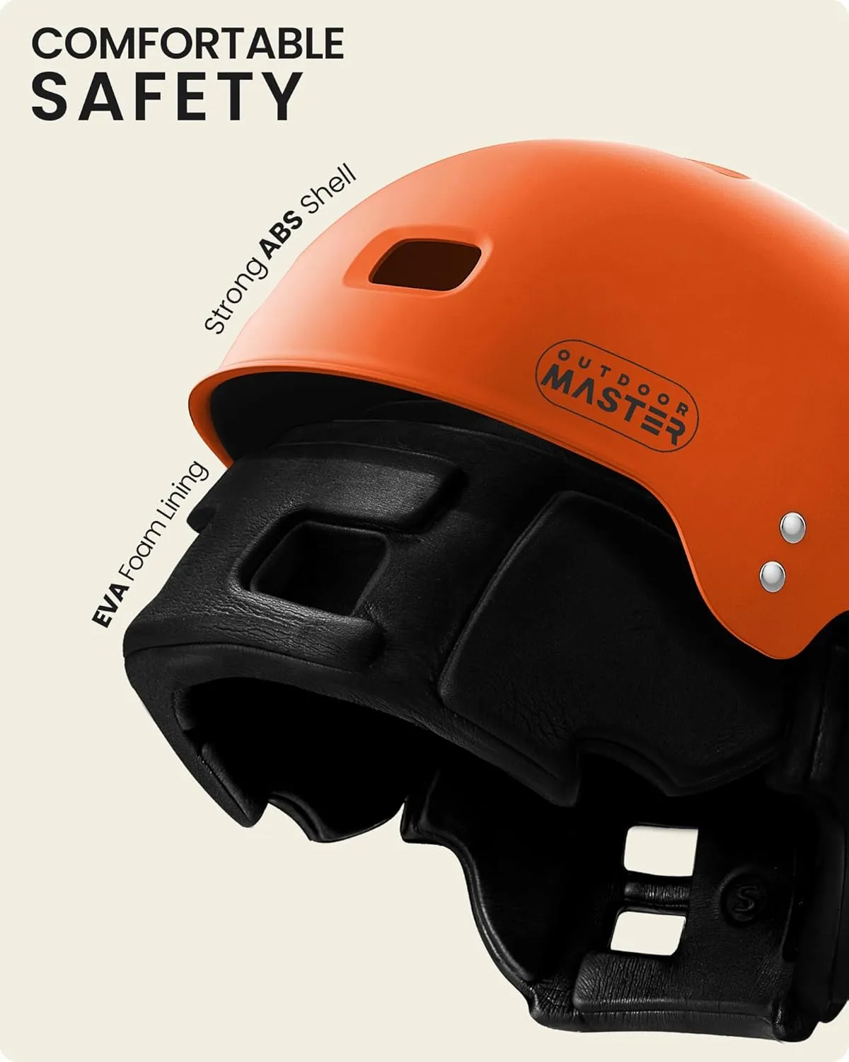 OutdoorMaster Kayak Helmet with Ears for Men Women, Adjustable with 12 Vents, Perfect for Kayaking, Boating, Surfing