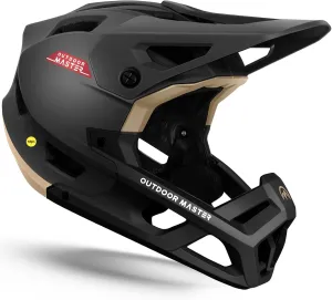 OutdoorMaster MIPS Full Face Mountain Bike Helmet for Men & Women - Two Removable Chin Pad, Ventilation Lightweight - Racing Downhill DH BMX MTB Helmet