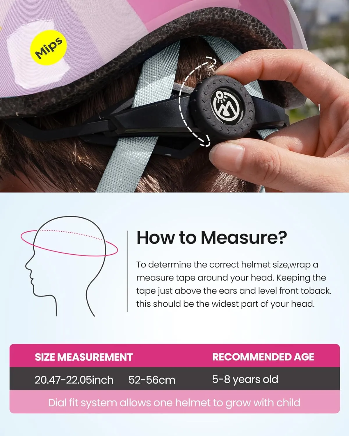 OutdoorMaster MIPS Kids Bike Helmet - Panther Jr. Toddler Helmet - Adjustable, Lightweight and Certified Kids Helmet - MIPS Bicycle Helmet for Kids Ages 5-13