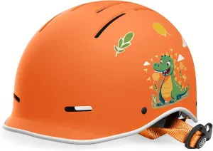 OutdoorMaster Toddler Helmet, Toddler Bike Helmet, Bike Helmet for Youth Boys & Girls, Kids Helmet with Visor, Dial Fit Adjustment Ventilation Multi-Sport Helmet for Bicycle Skate Scooter Longboard