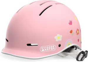 OutdoorMaster Toddler Helmet, Toddler Bike Helmet, Bike Helmet for Youth Boys & Girls, Kids Helmet with Visor, Dial Fit Adjustment Ventilation Multi-Sport Helmet for Bicycle Skate Scooter Longboard