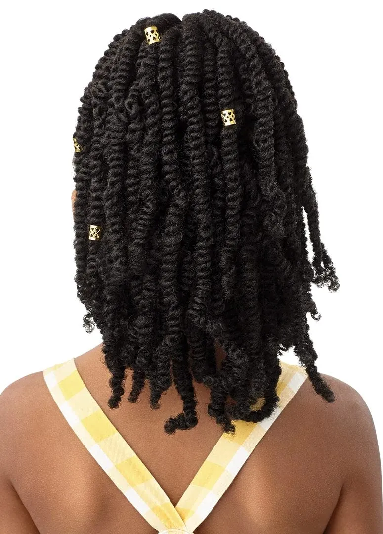 Outre Lil Looks Drawstring Ponytail GOLD CUFFED BOMB TWISTS 12" (2T1/BURGUNDY)