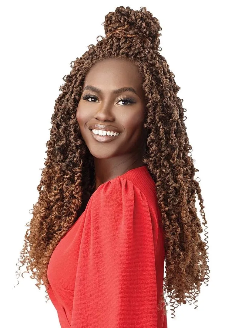 Outre Synthetic Twisted Up 4X4 HD Braid Lace Wig - BUTTERFLY PASSION TWIST 26 (Color:1B Off Black)