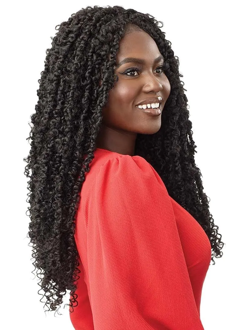 Outre Synthetic Twisted Up 4X4 HD Braid Lace Wig - BUTTERFLY PASSION TWIST 26 (Color:1B Off Black)